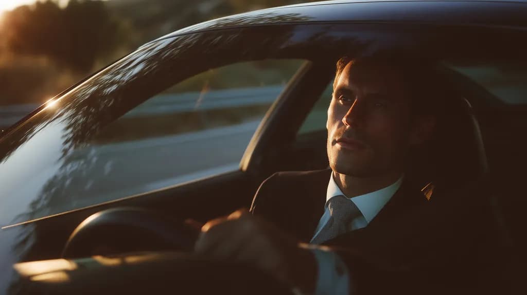Professional QuickPickups driver driving a private transfer